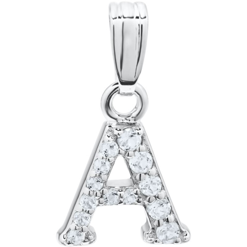 Kiddie Kraft White Topaz Inital A Pendant Necklace Kiddie Kraft White Topaz Inital A Pendant Necklace